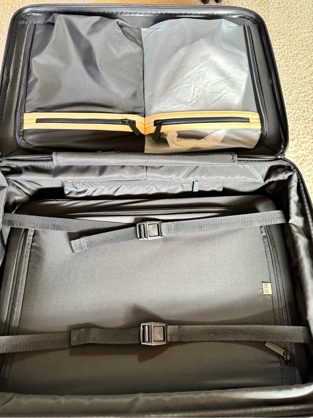 BEIS The Carry-On Roller in Black - Picture 9 of 10